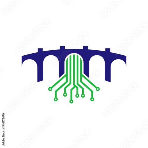 Octopus tentacles emerging under bridge circuit.