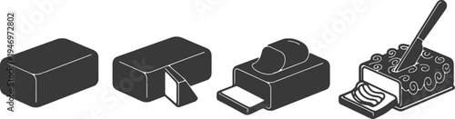 Abstract digital art featuring vertical gradient lines and pixelated textures