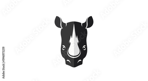 Black and White Horse Head Illustration.