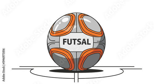 Futsol Ball Illustration Against White Background Suitable For Sports Related Project