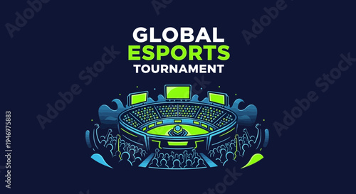 Global Esports Tournament: A Vibrant And Dynamic Illustration Of Digital Competition Event