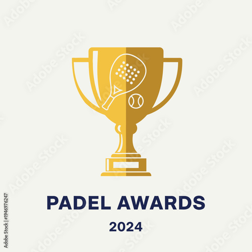 Golden Padel Trophy Award For Sporting Excellence And Championship Victory