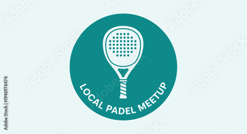 Graphic Icon Representing Local Padel Tennis Club Social Gatherings