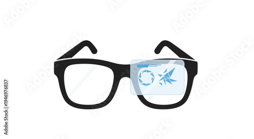 Black Framed Eyeglasses with Clear Lenses.