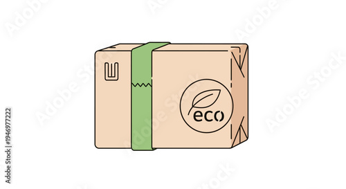 Eco friendly cardboard parcel box.