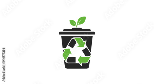 Eco friendly disposable cup with recycling.