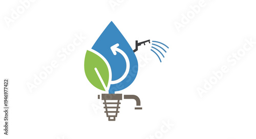 Eco friendly light bulb with water.