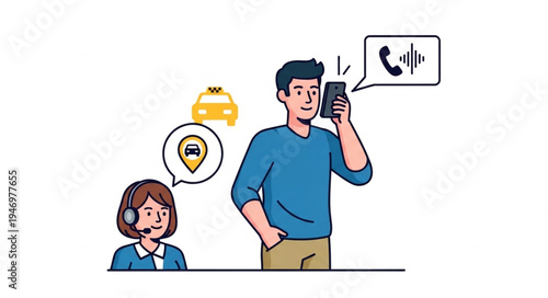 Man talking on phone with customer.