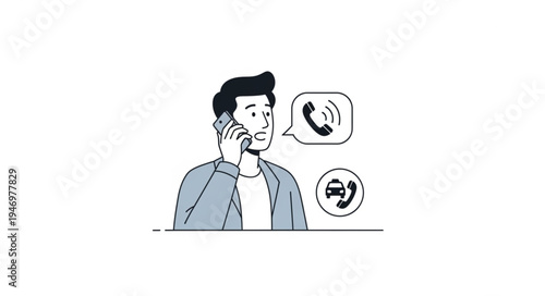 Man talking on the phone.