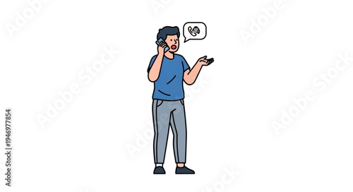 Man talking on the phone.