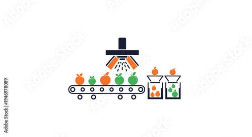 Food processing factory production line machinery.