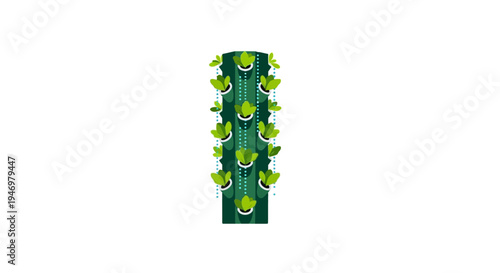 Green cylindrical object with yellow spots.