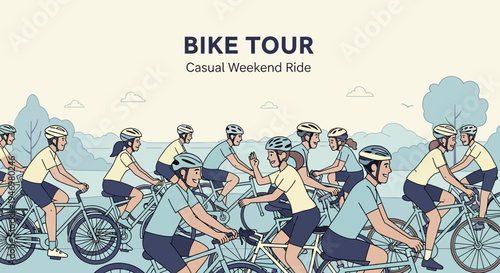 Group Cycling Adventures: Capturing Joy and Friendship During Scenic Bike Tours on Weekend Rides