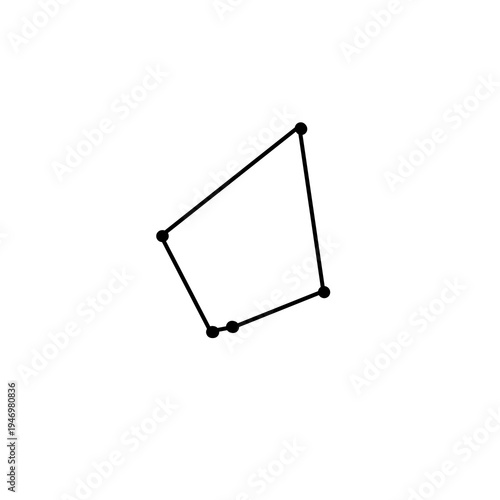 Foto Norma constellation star astrology organic line hand drawn black and white