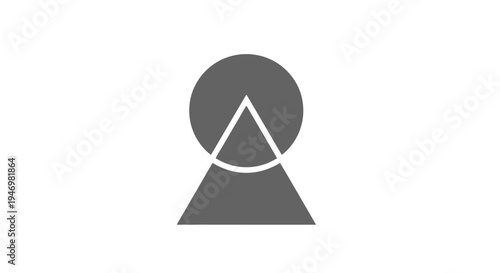 Simple Geometric Shape Icon Design Element.