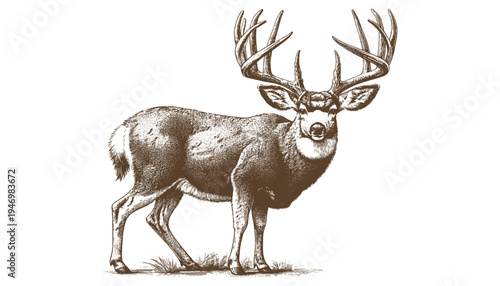 Mule deer vector