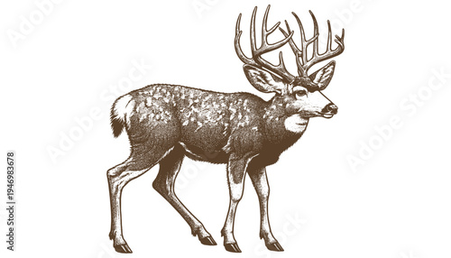 Mule deer vector