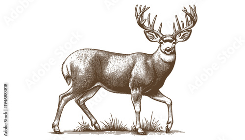 Mule deer vector