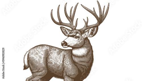 Mule deer vector