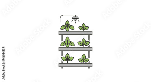 Indoor hydroponic plant growing system.