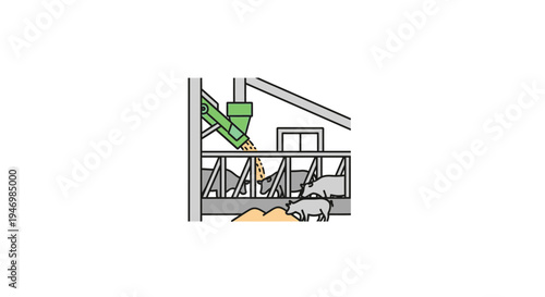 Industrial machinery conveyor belt system.