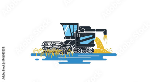 Harvester Machine for Grain Collection.