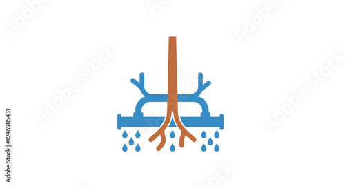 Human Lung Anatomy Bronchi Illustration.