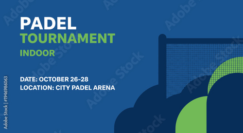 Indoor Padel Tournament Announcement Poster Design