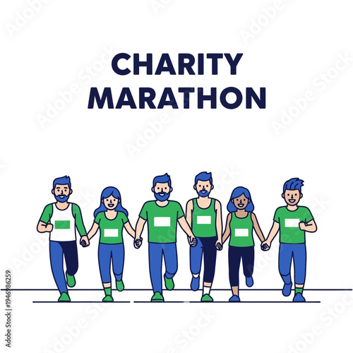 Inspiring Charity Marathon: A Group's Collective Run for a Worthy Cause and Community Support