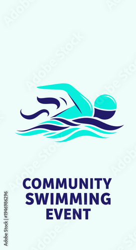 Inspiring Community Aquatic Event: A Dynamic Visual Representing Fitness, Health, and Recreation