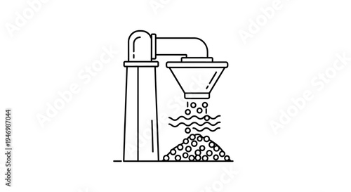 Industrial machinery processing bulk materials.