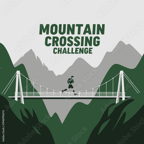 Inspiring Mountain Crossing Challenge Depicting Courage, Endurance and Athletic Achievements