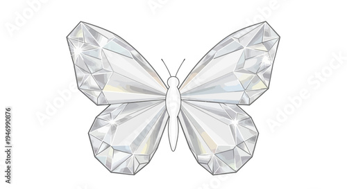 Crystal Diamond Butterfly Jewelry Accessory.