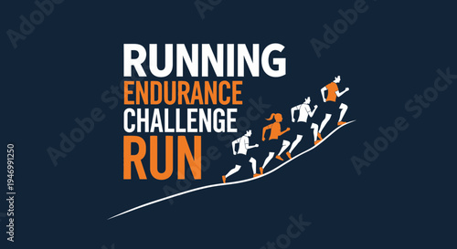 Inspiring Visual Depiction Of An Endurance Running Challenge, Suitable For Marketing