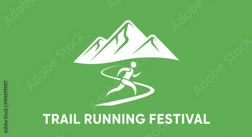 Inspiring Visual Of Trail Running Festival Concept With Mountainous Terrain Graphic