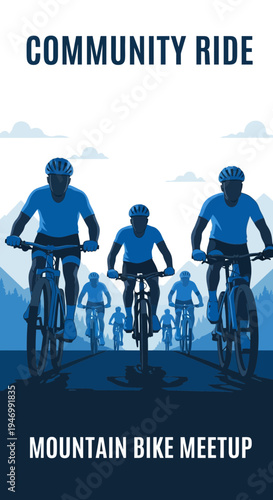 Invigorating Community Mountain Bike Ride: Group Adventure for Outdoor Enthusiasts Gathering