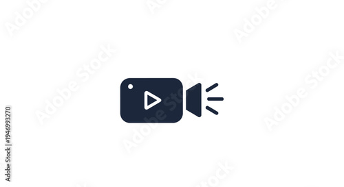 Play button video camera icon.