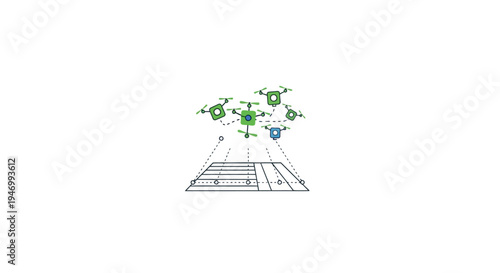 Molecular structure on a pyramid base.