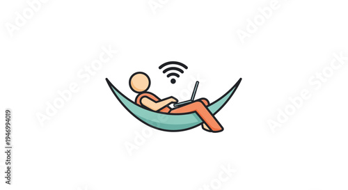 Person Relaxing in a Hammock Outdoors.