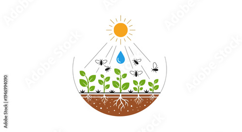 Plant Growing in Soil Ecosystem.