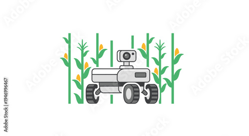Robot Tractor with Camera on Top.