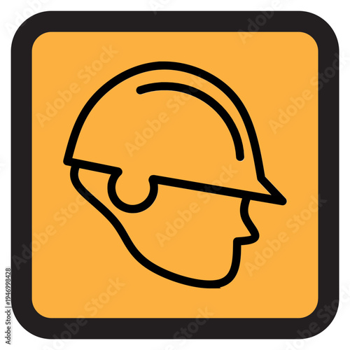Construction Worker Safety Icon