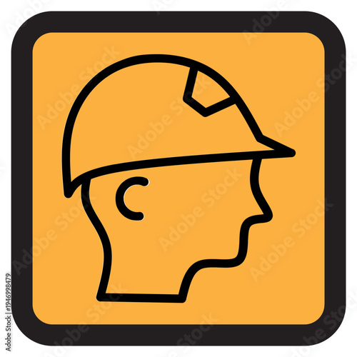 Construction Worker Safety Icon