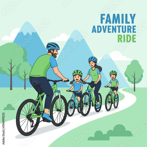 Joyful Family Cycling Expedition: Embarking on a Scenic Adventure with Bicycles and Nature's Embrace