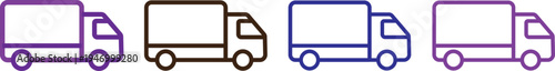 truck icon set vector.