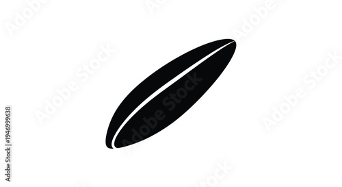 A simple black silhouette of an american football on white