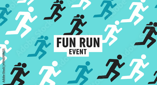 Joyful Marathon Concept Featuring Dynamic Runners In A Vibrant, Engaging Design