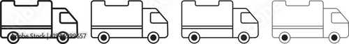 truck icon set vector.