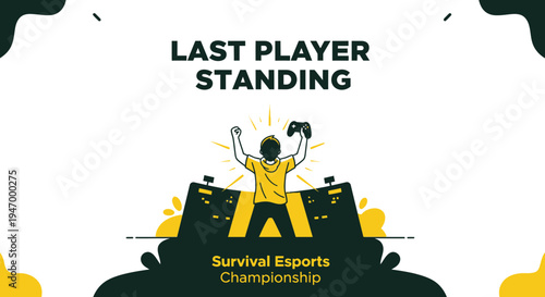 Last Player Standing Wins Survival Esports Championship, Celebrating Victory And Gaming