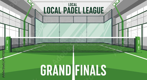 Local Padel League Grand Finals Illustrated Court Ready For Tournament Play